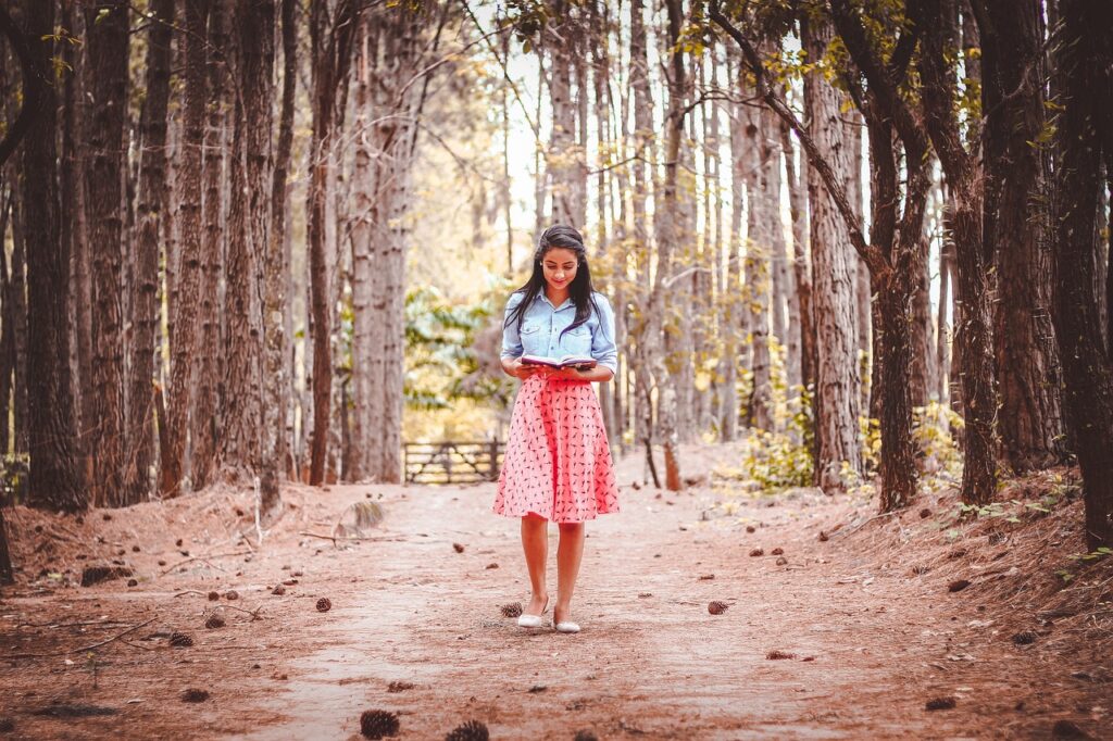 woman, trees, book-1868725.jpg